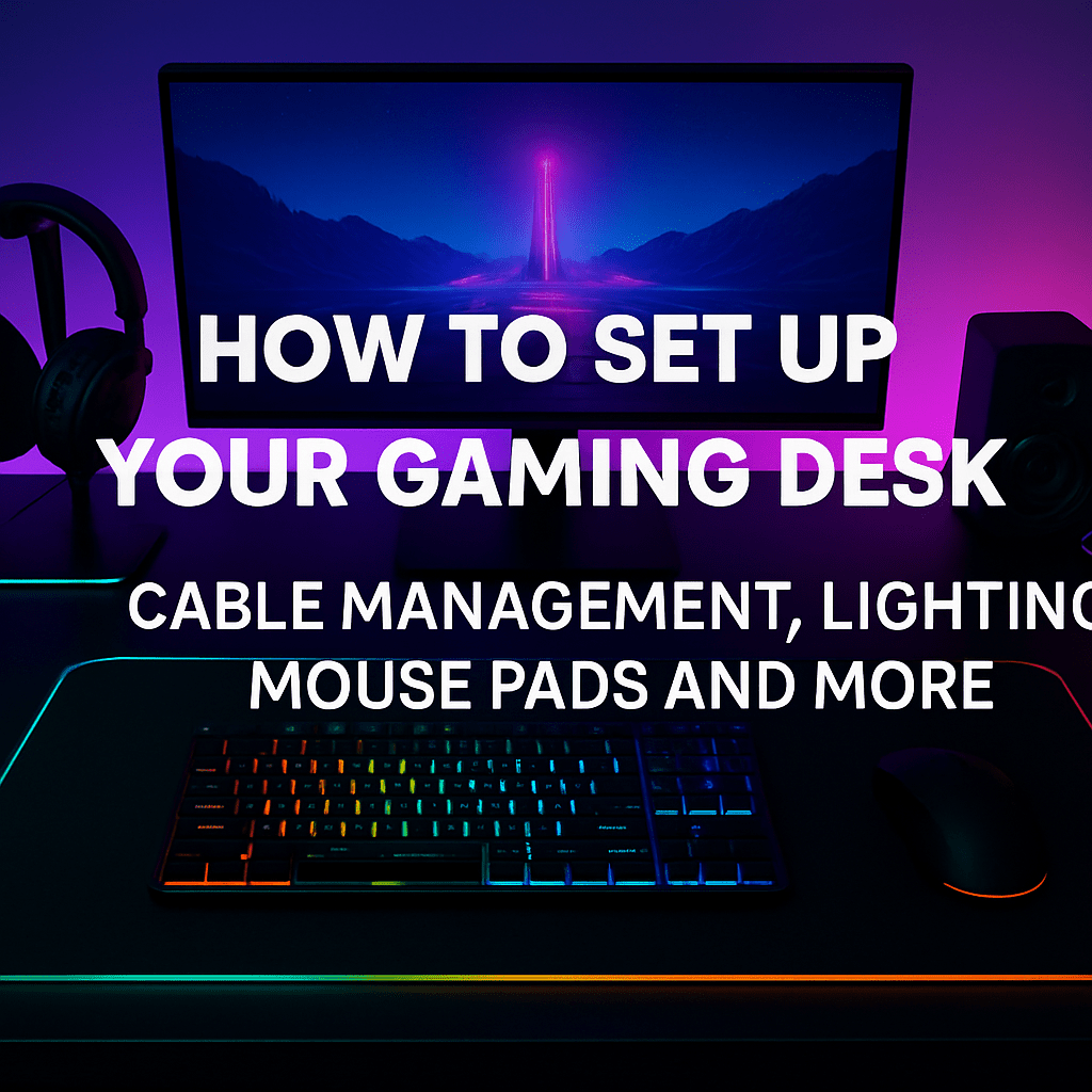 How to Set Up Your Gaming Desk: Cable Management, Lighting, Mouse Pads and More - Office Catch