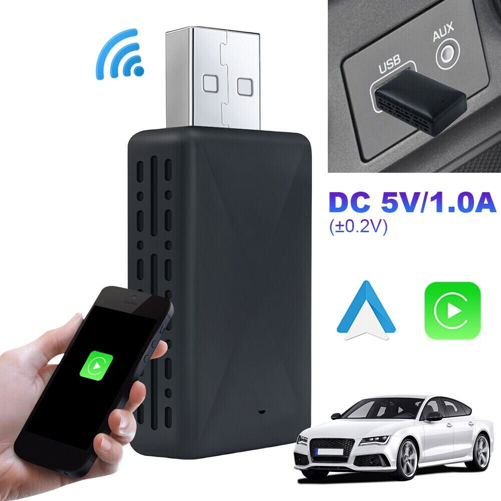 2 in1 Wireless Carplay Android Auto Adapter WiFi BT Auto Connect Mini USB Dongle - Office Catch