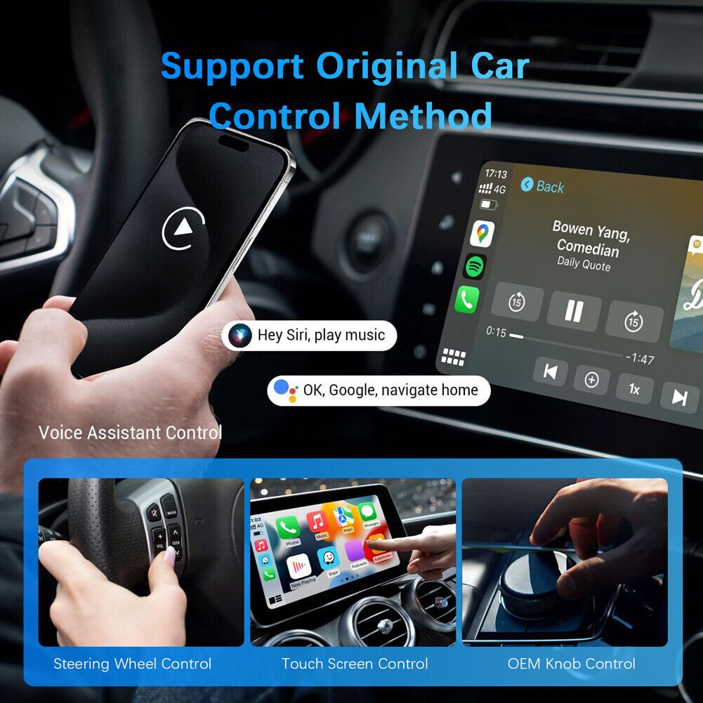 2 in1 Wireless Carplay Android Auto Adapter WiFi BT Auto Connect Mini USB Dongle - Office Catch