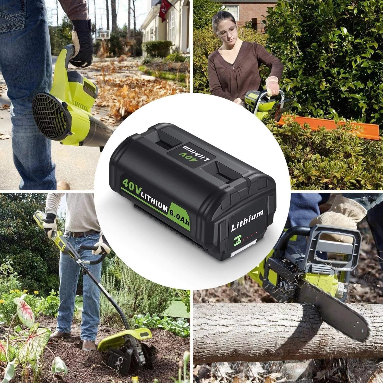 2 x Ryobi 18V Compatible Battery 6.0Ah P108 P104 ONE+ Plus BPL - 1815 - Office Catch