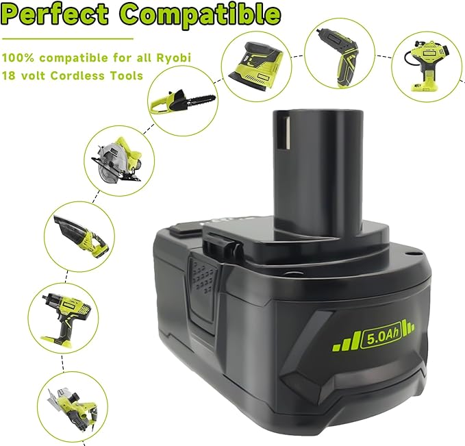 2 x Ryobi 18V Compatible Battery 6.0Ah P108 P104 ONE+ Plus BPL - 1815 - Office Catch