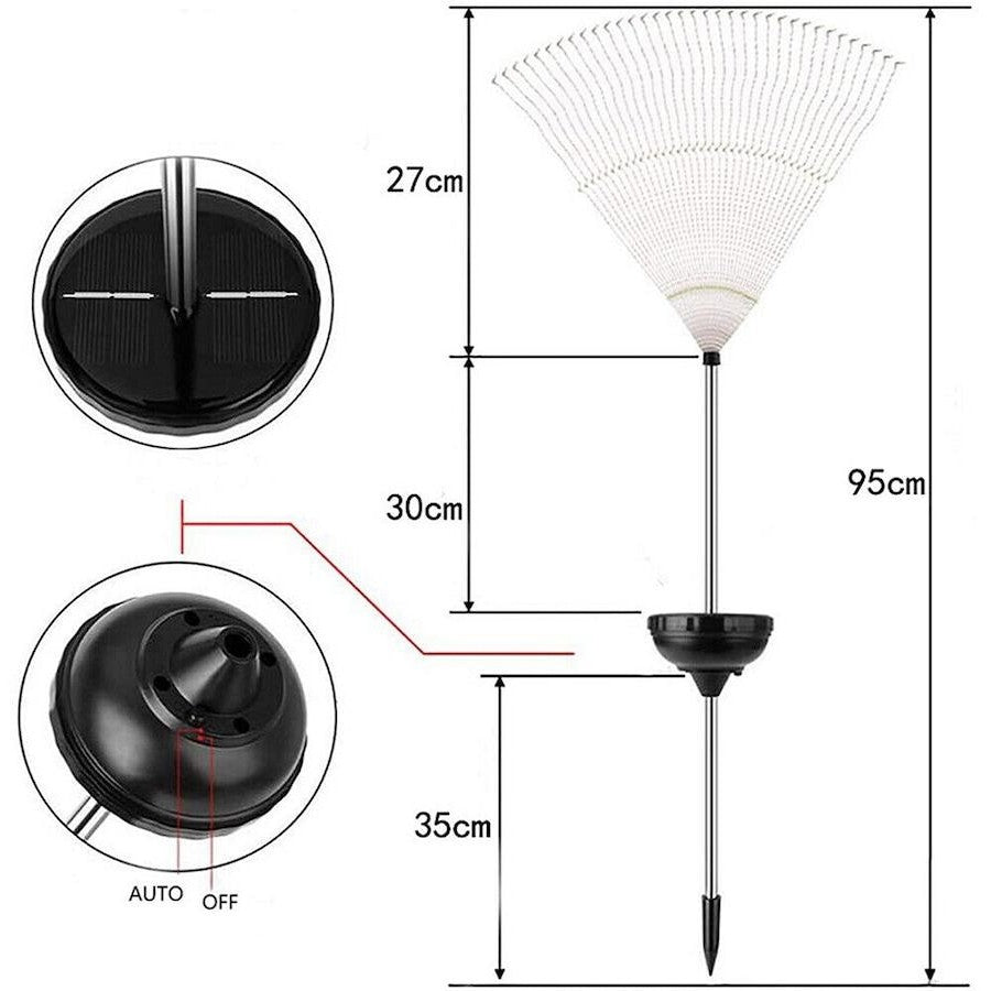 200LED Solar Firework Lights with 8 Lighting Modes – Multicolour & Warm White - Office Catch