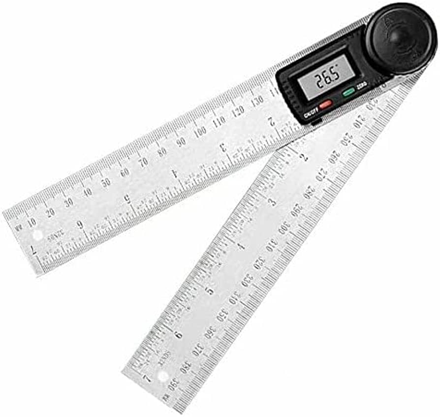 200mm Digital Angle Finder Ruler Protractor Measure Meter Stainless Steel 0-360°