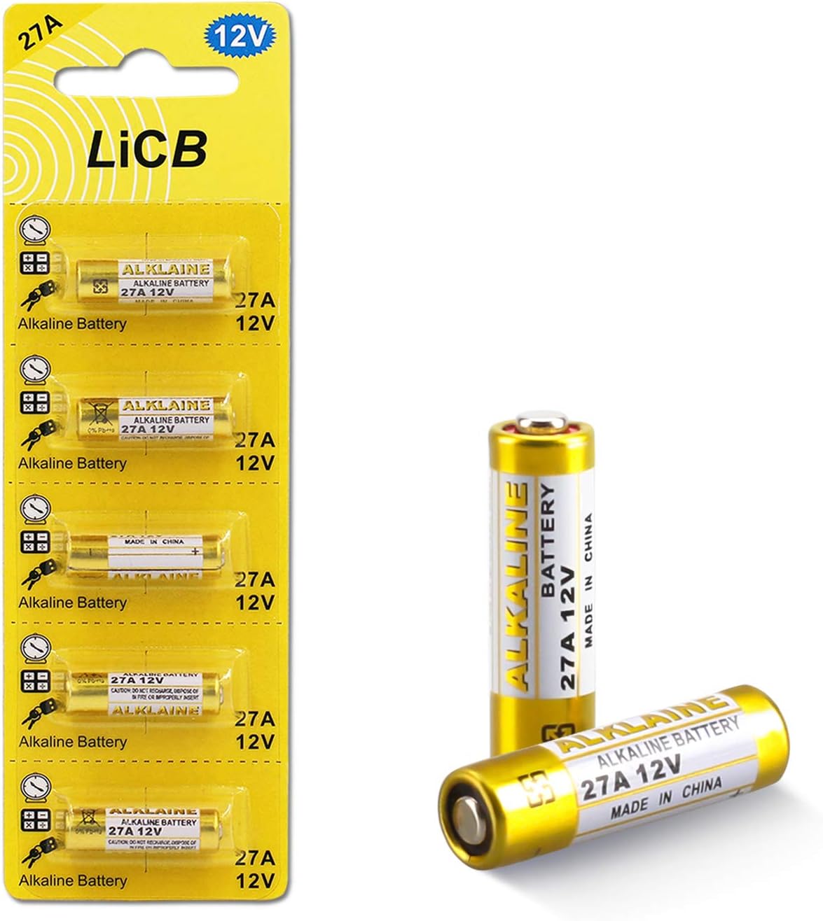27A 12V Alkaline Battery (5 - Pack) - Office Catch