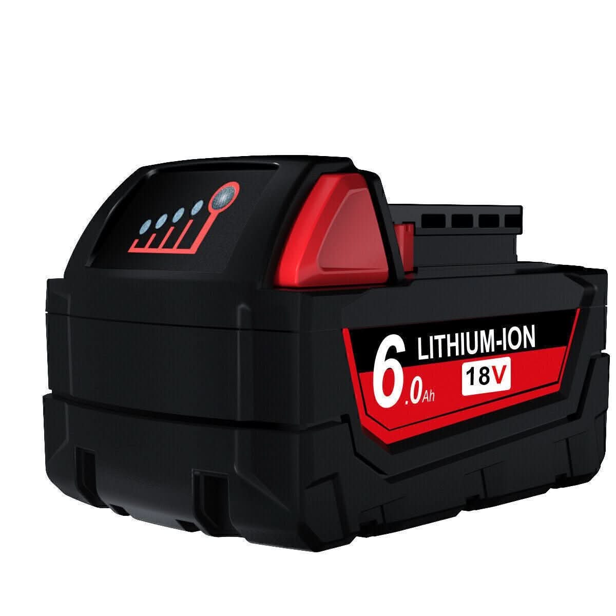 2x 18V 6.0Ah M18 Batteries + Charger Combo | Compatible with Milwaukee - Office Catch