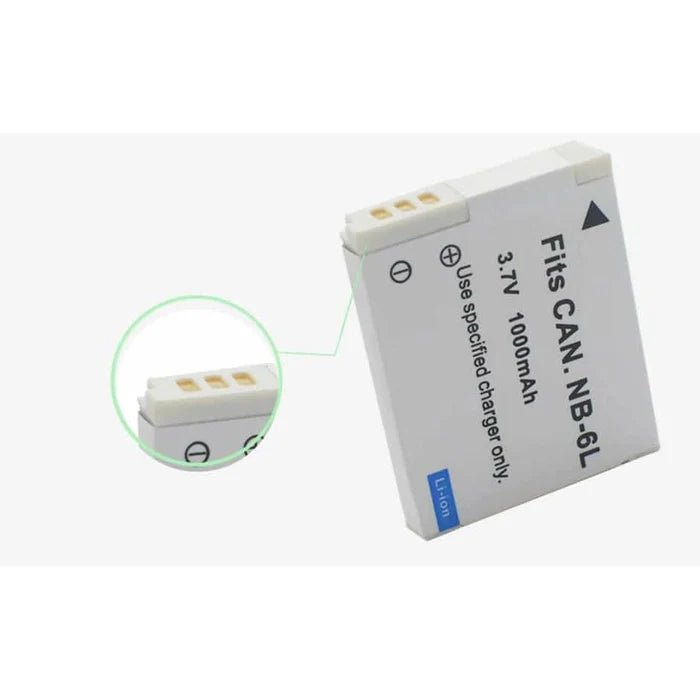 2x NB - 6L Batteries + Dual Charger for Canon PowerShot SX530, SX540, SX610, SX710, S90, S95, D10, D20 – Replacement Kit - Office Catch