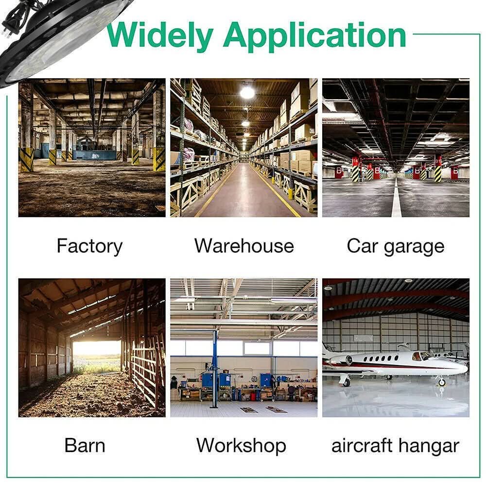 300W LED High Bay Lights (2 - Pack) – UFO Industrial Fixtures | 110LM/W Bright Output - Office Catch