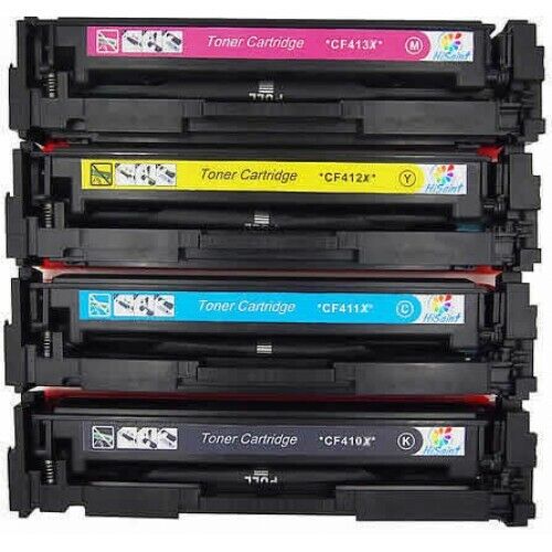 4 Pack CF410X CF411X CF412X 413X Toner for HP laserjet pro M452dw M477fdw M377dw - Office Catch