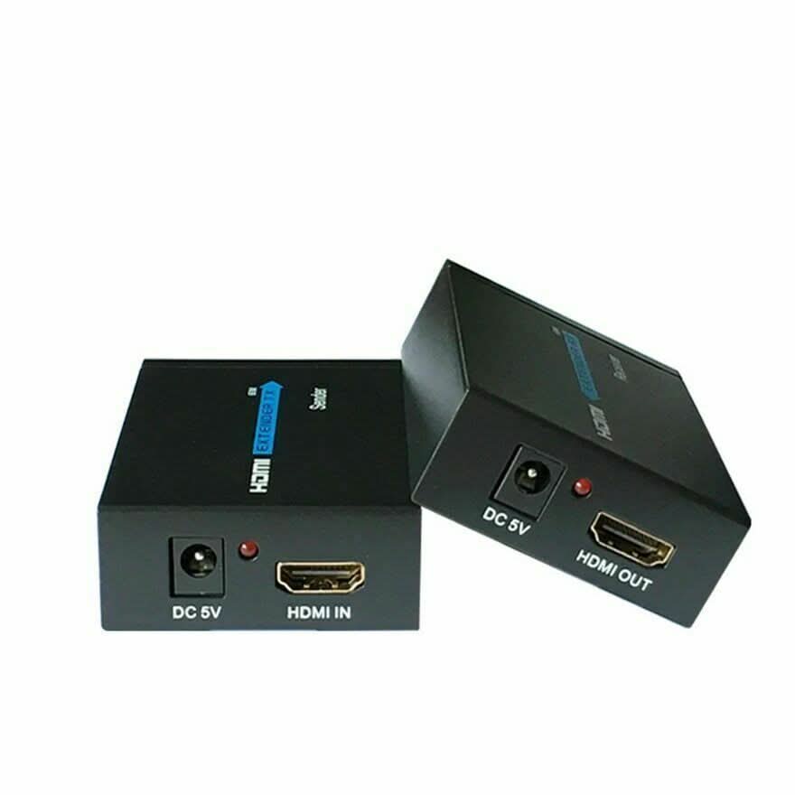 60M HDMI Extender Over Single CAT5E/6 Cable | Full HD 1080P Signal Amplifier - Office Catch