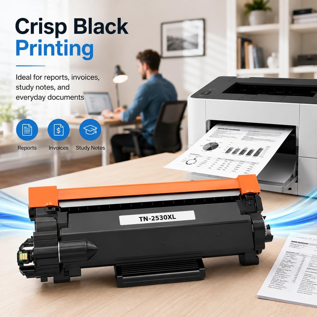 TAVICE TN2530XL Toner Cartridge Compatible with Brother HL-L2400DW/L2445DW/L2460DW/L2464DW
