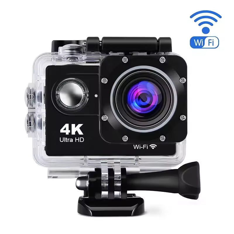 4K Action Cam with WiFi | Waterproof Sports Camera | 170° Wide Angle Lens| Remote Loop Recording | Motion Detection