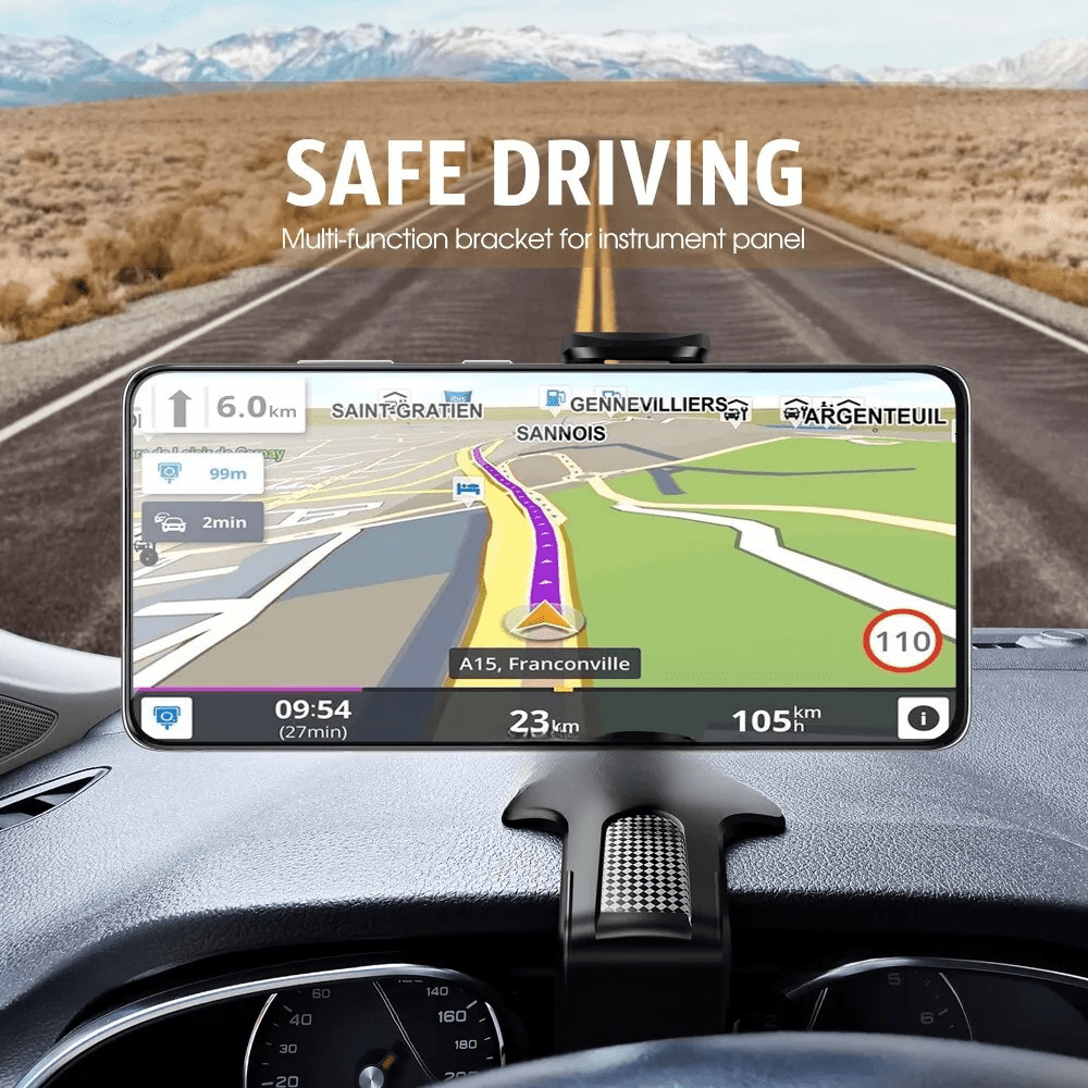 Adjustable Dashboard Car Phone Holder – Universal Cradle Mount for iPhone 16, Galaxy S25 & All Smartphones - Office Catch