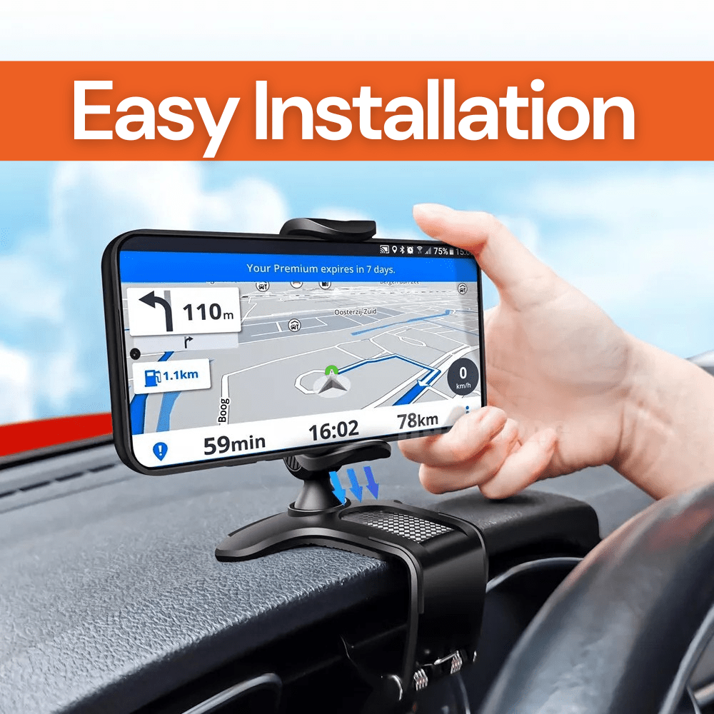 Adjustable Dashboard Car Phone Holder – Universal Cradle Mount for iPhone 16, Galaxy S25 & All Smartphones - Office Catch