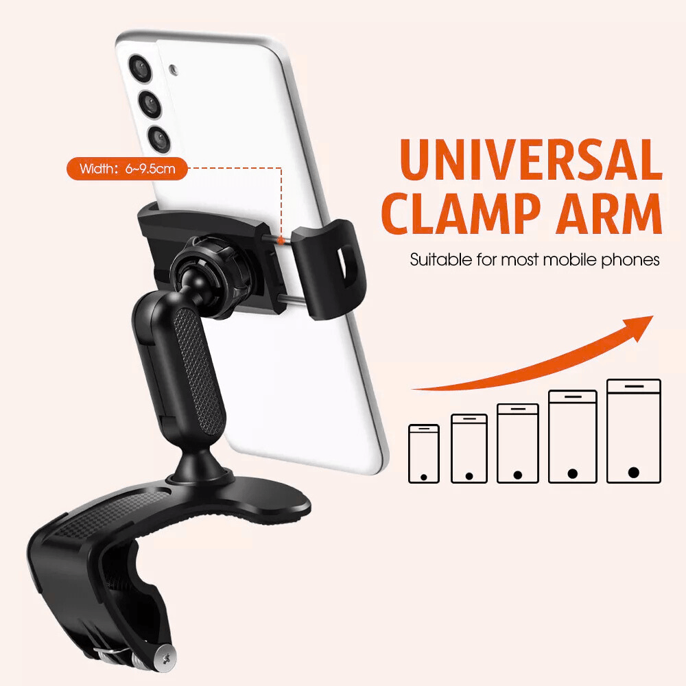 Adjustable Dashboard Car Phone Holder – Universal Cradle Mount for iPhone 16, Galaxy S25 & All Smartphones - Office Catch