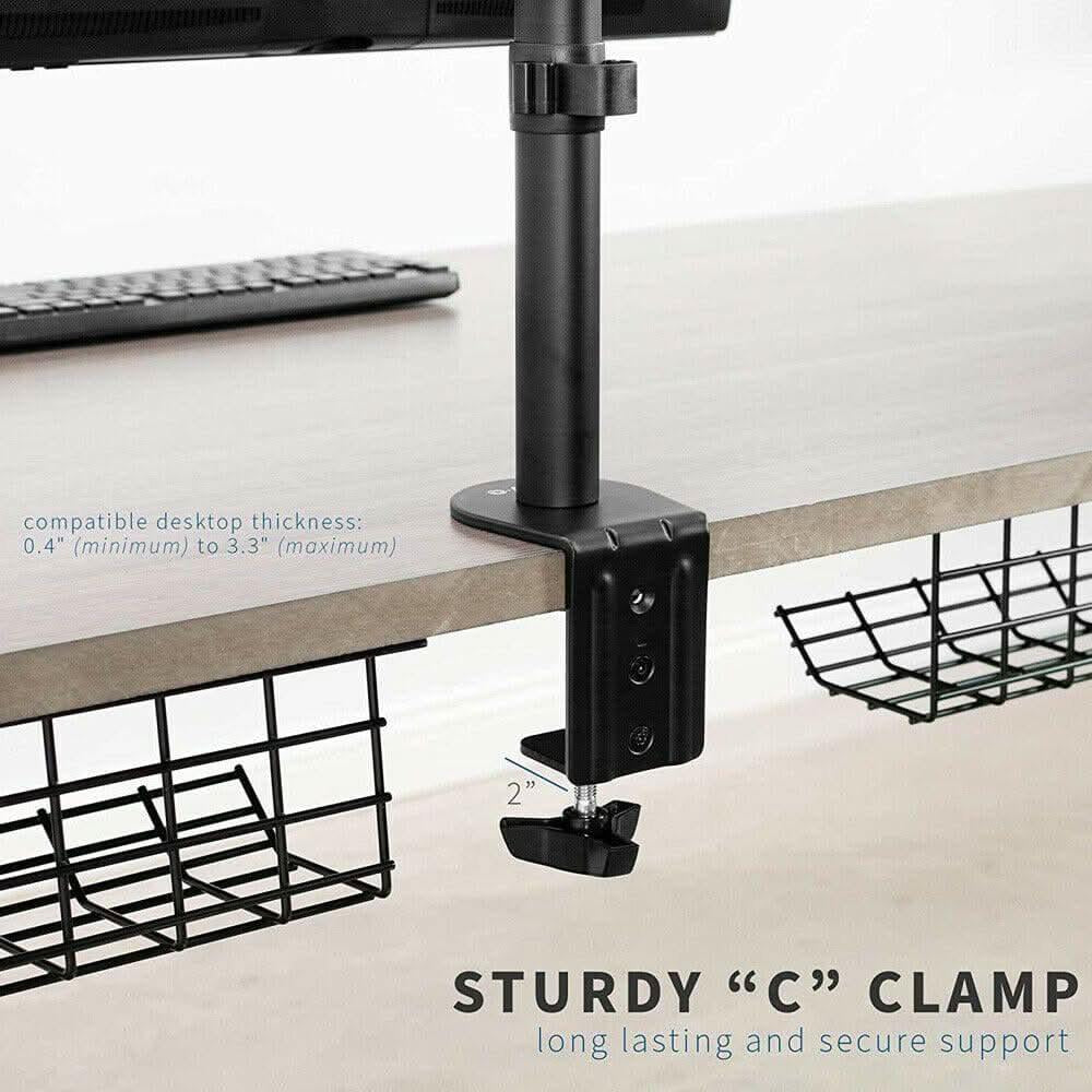 Single Monitor Arm Desk Mount for Screens up to 32" | Adjustable VESA 75x75 / 100x100, 8kg Capacity