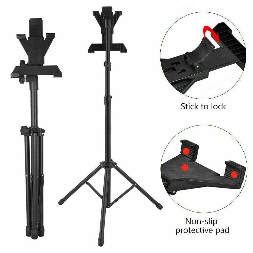Adjustable Tablet Floor Stand Tripod Holder For Bed iPad iPhone for iPad 7 - 12" Tablets - Office Catch