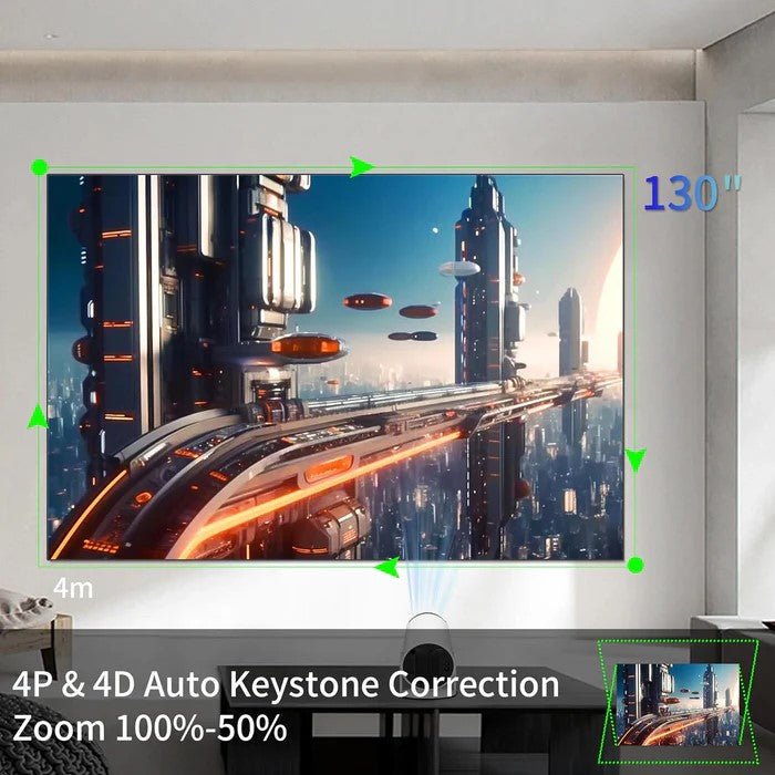 Android Wi-Fi Portable 1280x720P Full HD Smart Projector for Home Theater, Office, and Outdoor Cinema Experience - Office Catch