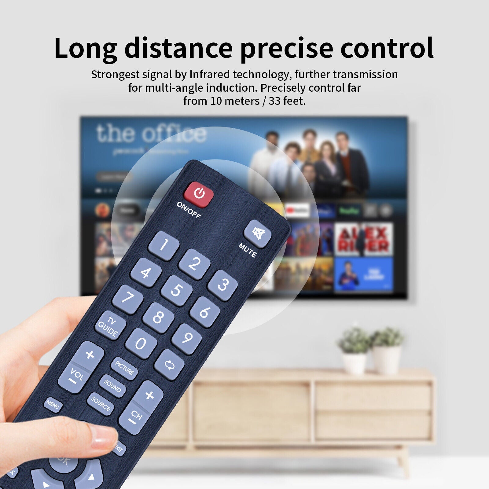 BLFRMC0008 Remote Control For Blaupunkt BLF/RMC/0008 with Netflix YouTube - Office Catch