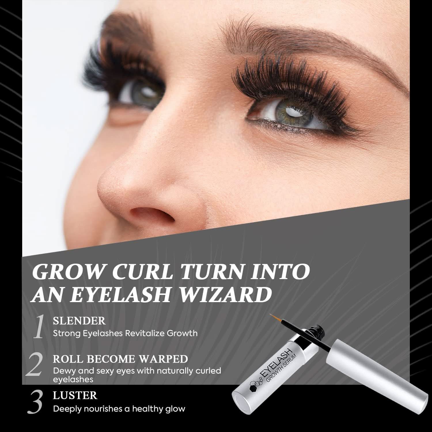 Eyelashes Enhancing Serum, Natural Formula Growth Serum, Results in 3 - 4 Weeks for Longer, Thicker, and Fuller Eyelashes. 5ML - Office Catch