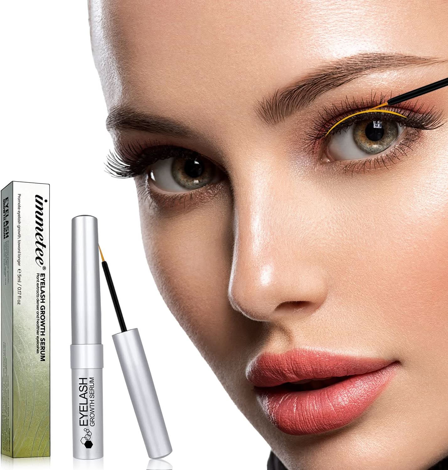 Eyelashes Enhancing Serum, Natural Formula Growth Serum, Results in 3 - 4 Weeks for Longer, Thicker, and Fuller Eyelashes. 5ML - Office Catch