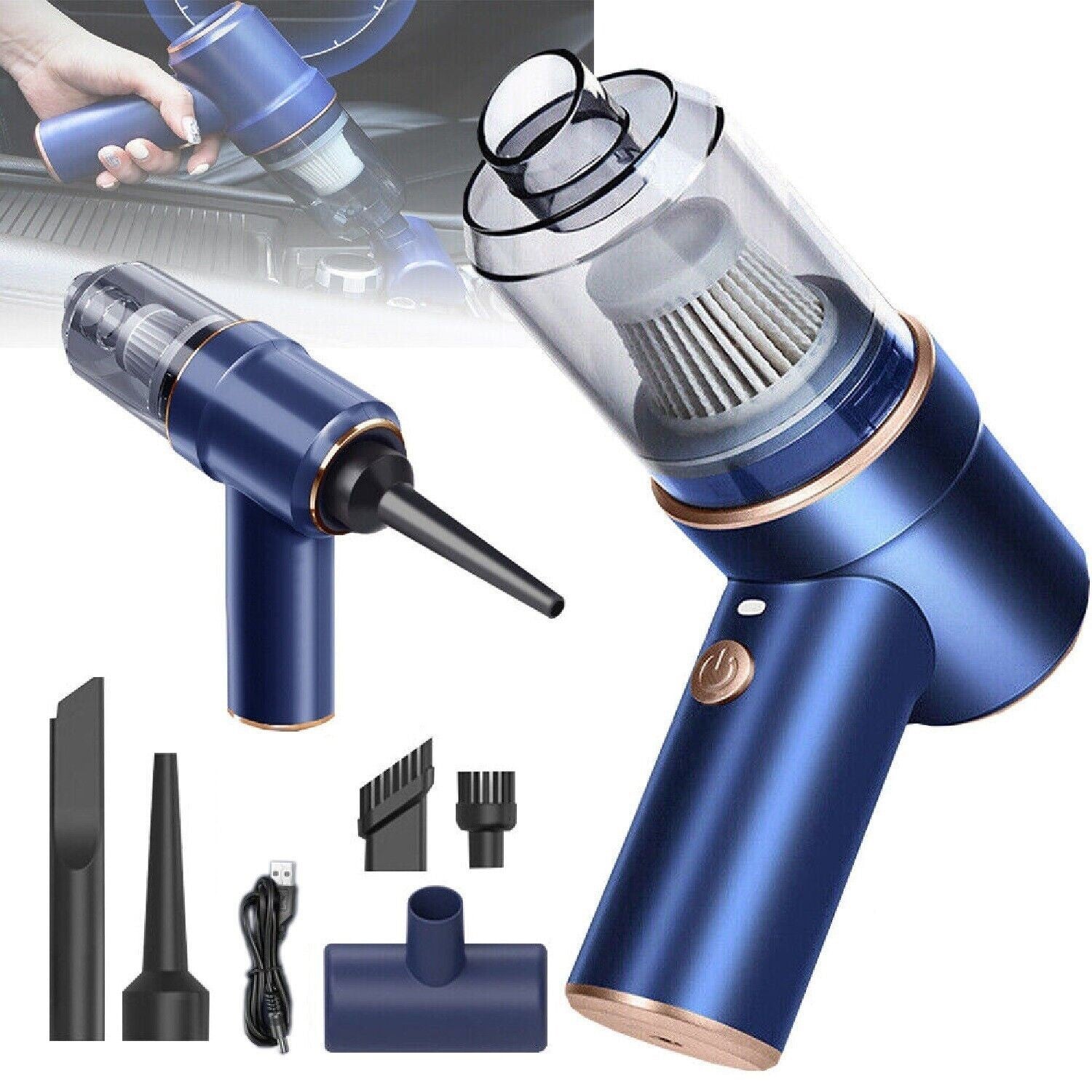 Hand held Vacuum Cleaner Cordless Vacuum Cleaner Mini Dust Blower Car Air Duster - Office Catch