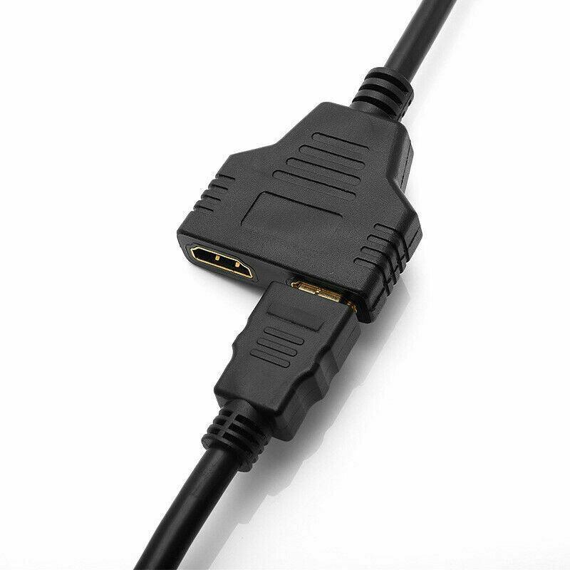 Plug-and-play HDMI splitter cable for laptops and consoles