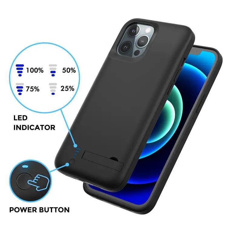iPhone 16 Pro 5000mAh Portable Battery Case – Power Bank & Charging Cover - Office Catch