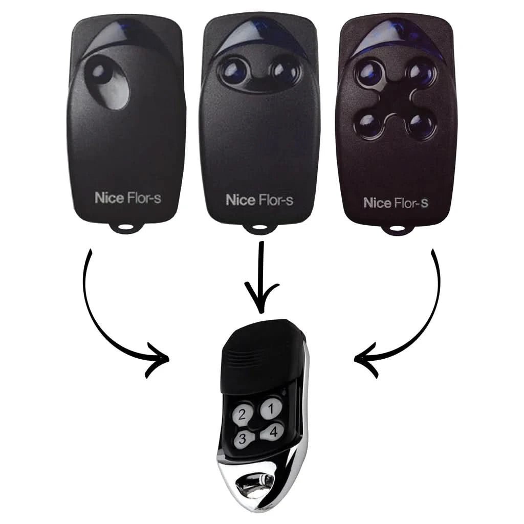 Nice Flor - S Compatible 4 - Button Remote Control – Secure & Convenient Gate Automation - Office Catch