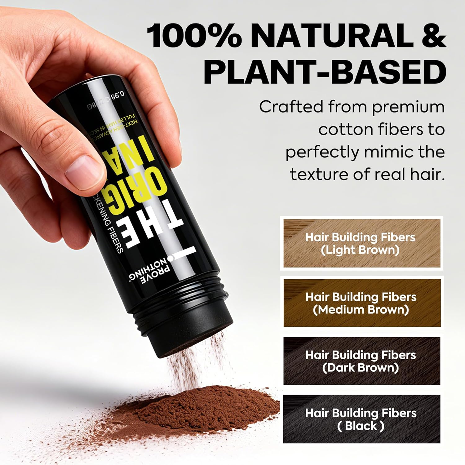 PROVE NOTHING Hair Fibres (28g) Instantly Fuller, Thicker Look Windproof & Sweatproof | Women and Men | Designed in Australia (Light Brown) - Office Catch