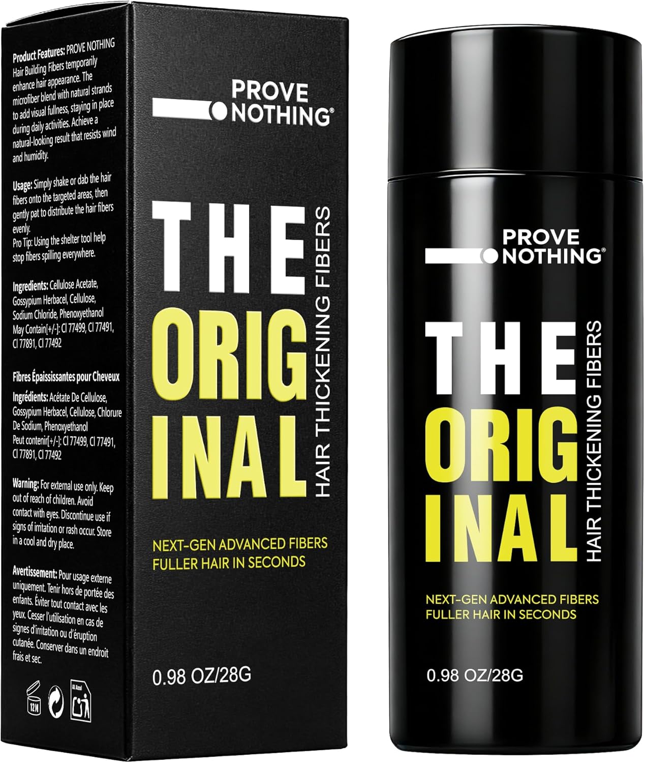 PROVE NOTHING Hair Fibres (28g) Instantly Fuller, Thicker Look Windproof & Sweatproof | Women and Men | Designed in Australia (Light Brown) - Office Catch