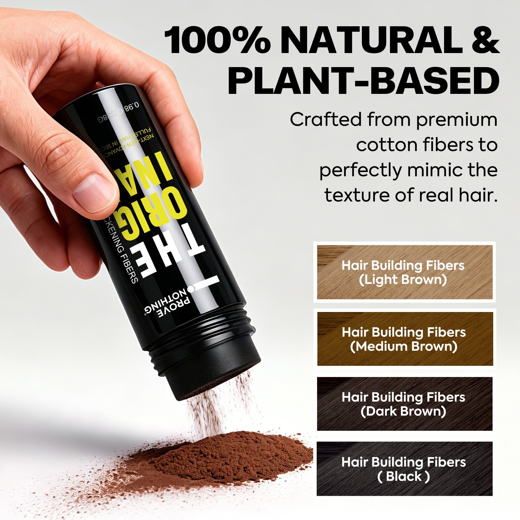 PROVE NOTHING Hair Fibres (28g) Instantly Fuller, Thicker Look Windproof & Sweatproof | Women and Men | Designed in Australia (Medium Brown) - Office Catch