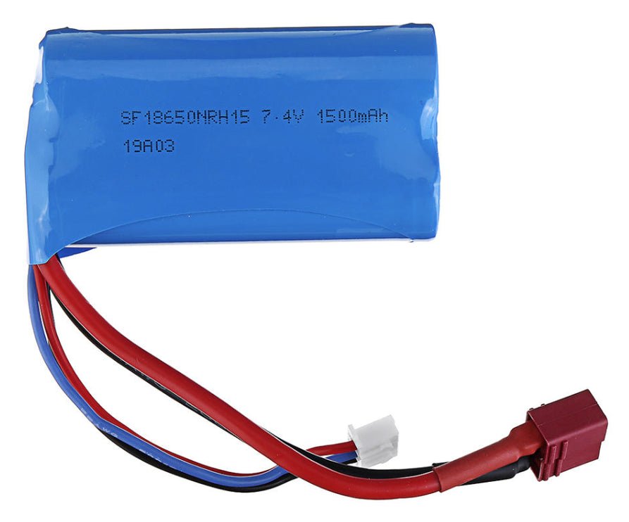 Rechargeable 18650 7.4V 1500mAh Li - ion Battery Pack with Deans Plug – Spare Battery for WLtoys RC Cars & Trucks - Office Catch