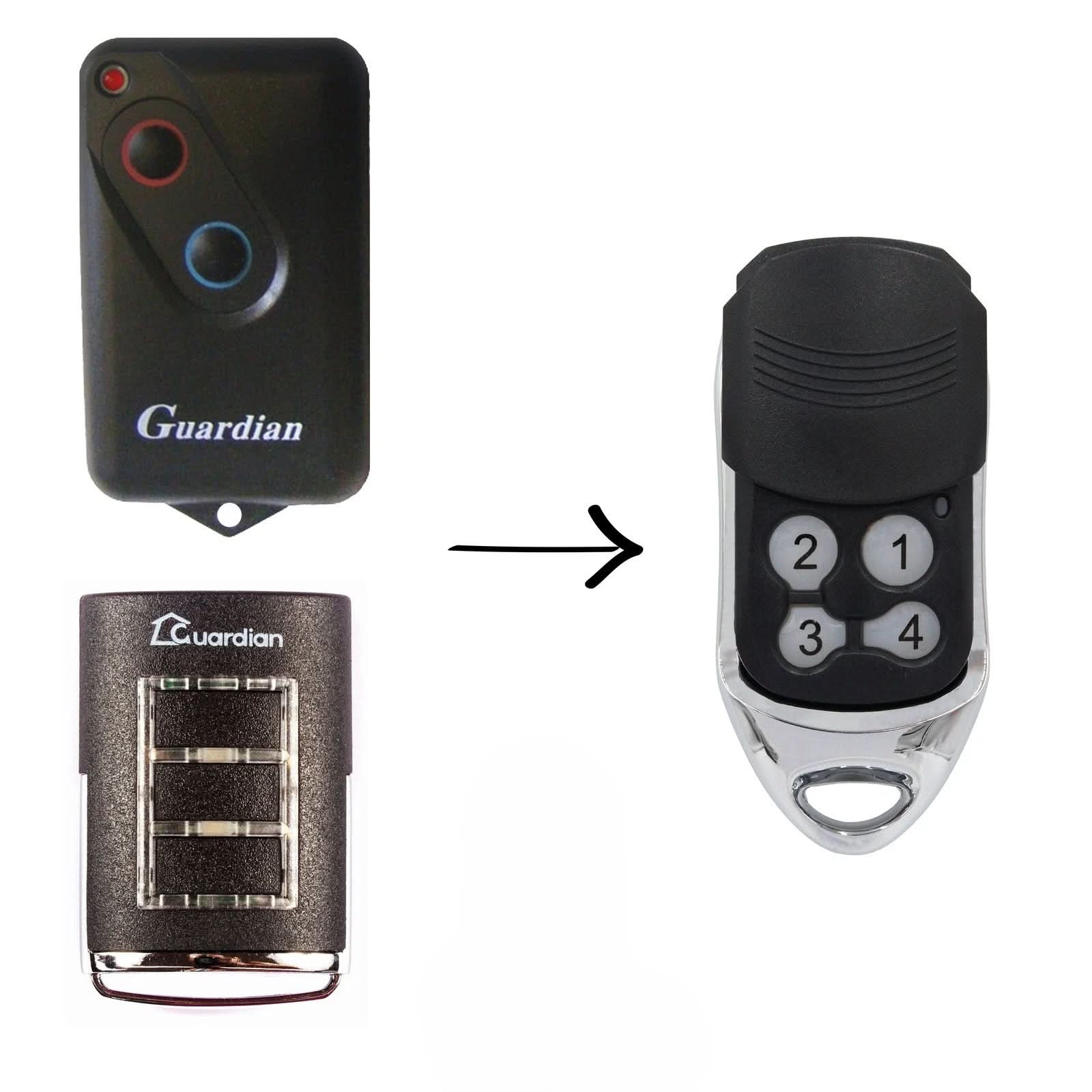 Replacement Guardian 21230 / 21230L Garage Door Remote – Compatible 303MHz, Keyring - Office Catch