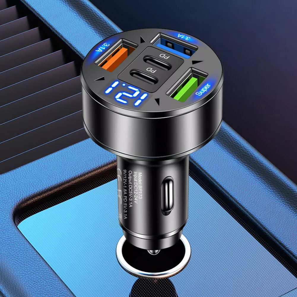 LED indicator on car charger in use