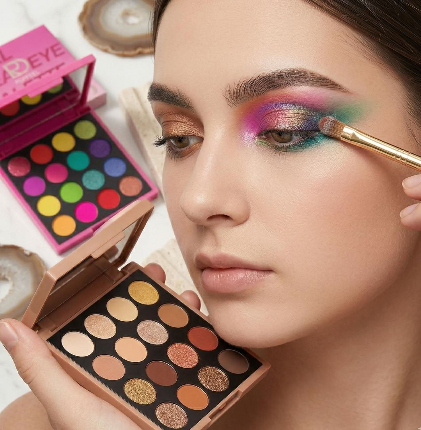 TAVICE 16 - Color Eyeshadow Palette Highly Pigmented Matte, Earth & Vibrant Rainbow Shades, Portable and Long - Lasting Makeup - Office Catch