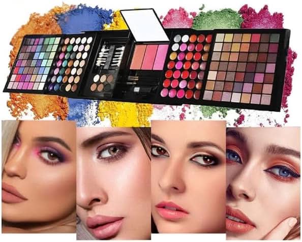 TAVICE 177 - Color Professional Makeup Kit Eyeshadow Palette with Blush, Lip Gloss, Concealer & Eyebrow Powder - Office Catch
