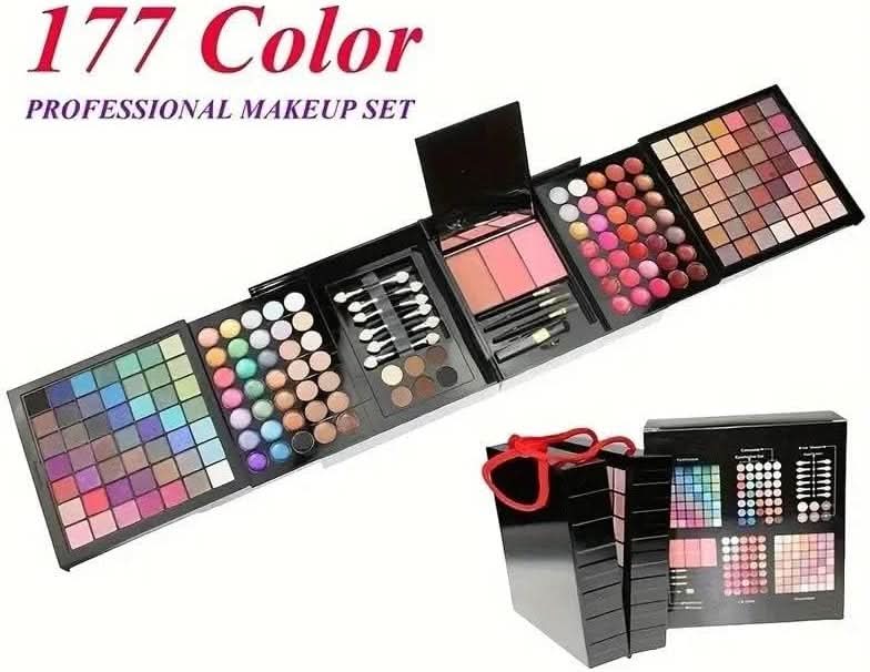 TAVICE 177 - Color Professional Makeup Kit Eyeshadow Palette with Blush, Lip Gloss, Concealer & Eyebrow Powder - Office Catch