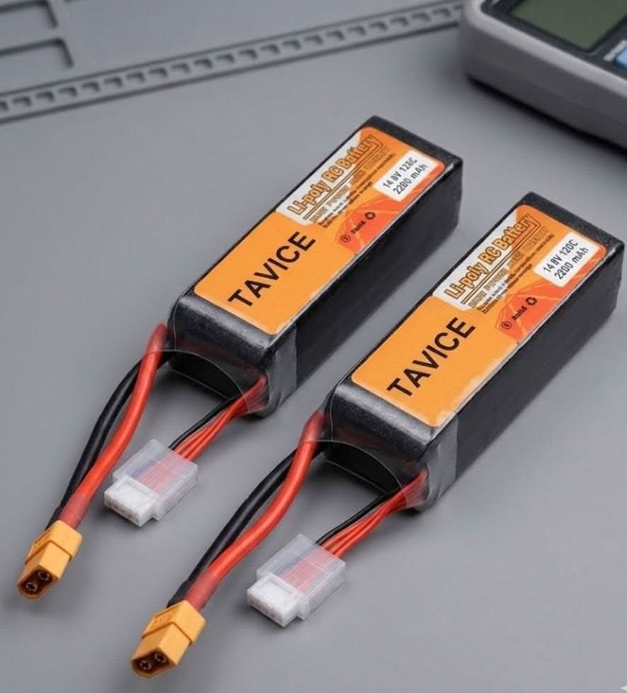 TAVICE 2 Pack 4S LiPo Battery 14.8V 2200mAh 120C with XT60 Connector Compatible with RC Drone, FPV, Quadcopter & Helicopter - Office Catch