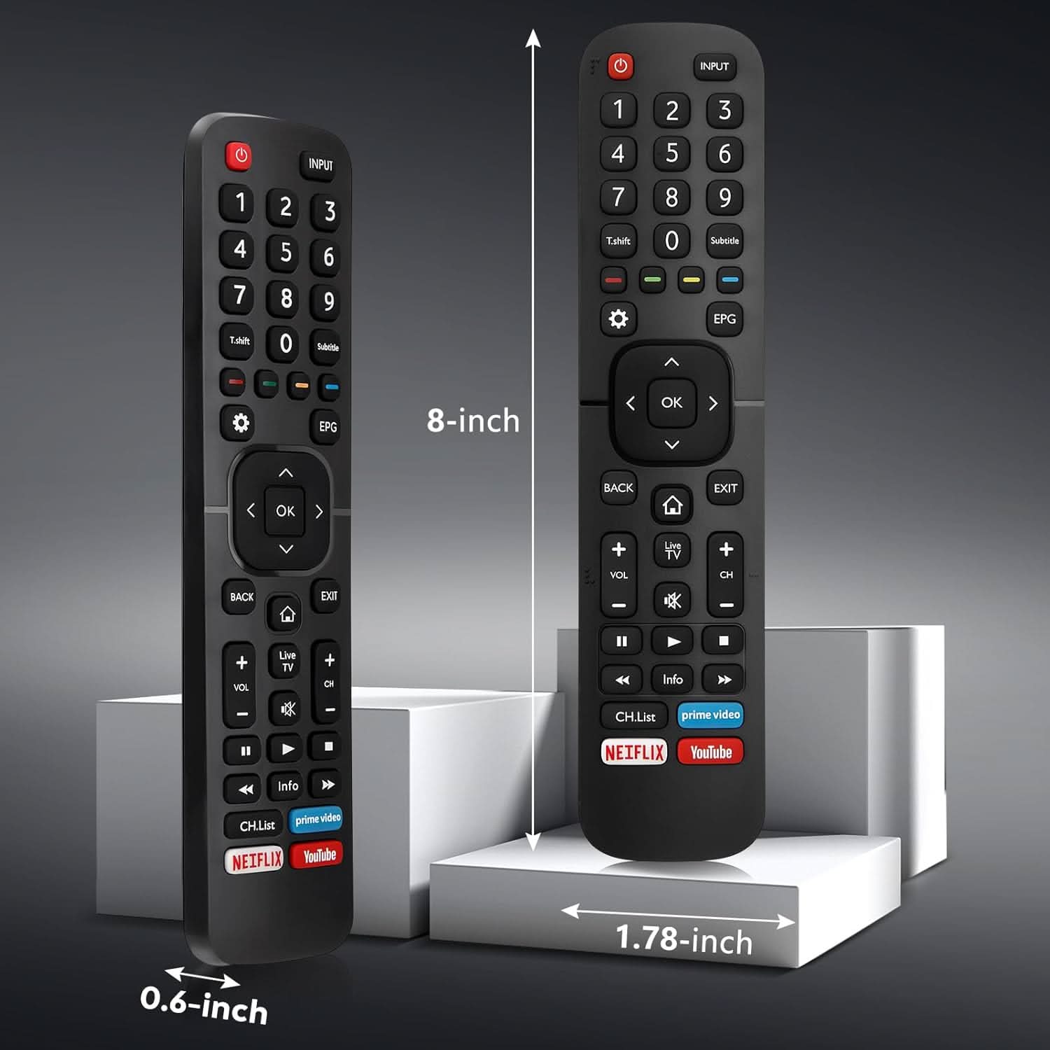 TAVICE 2 PACK EN2BS27H Replacement Remote Control – Compatible with Hisense TVs (Many 4K & UHD Models) - Office Catch