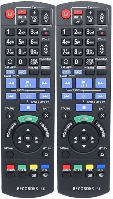 TAVICE 2 PACK N2QAYB001077 Remote Control Compatible Panasonic DMR - HWT260GN DMR - PWT560GN - Office Catch