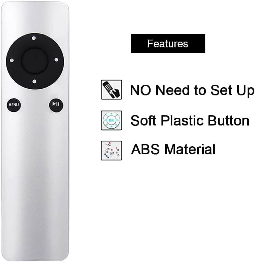 TAVICE 2 PACK Replacement Universal Infrared Remote Control Compatible For Apple TV1/TV2/TV3 - Office Catch