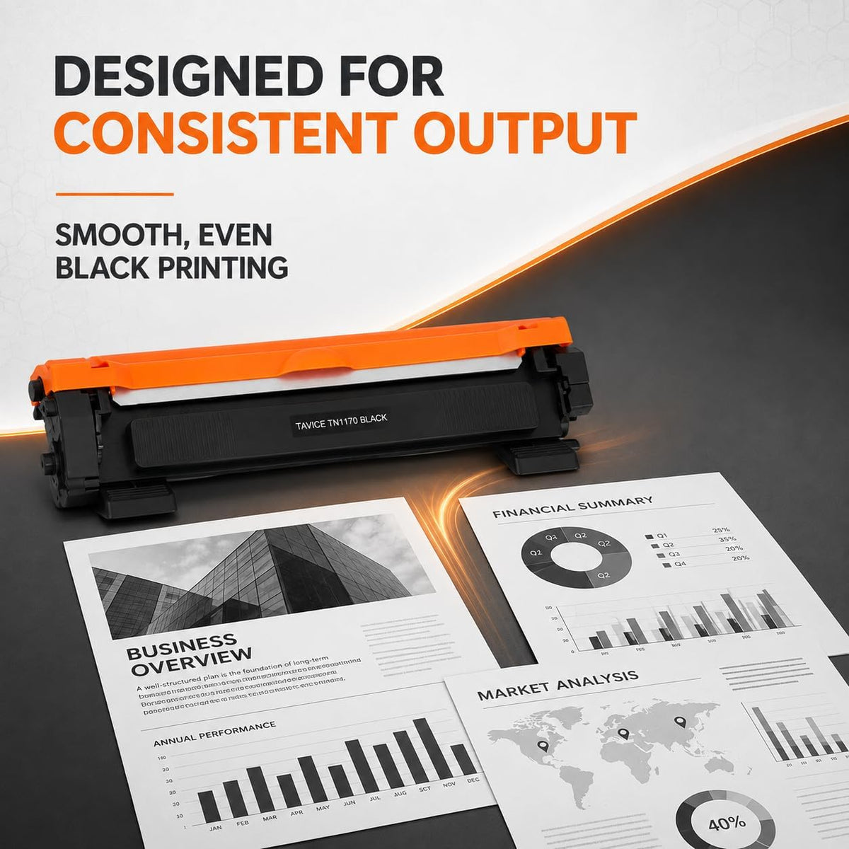 TAVICE 3 Pack TN1170 Toner Cartridges Compatible with Brother HL-L1230W and DCP-L1630W Printers, Black - Office Catch