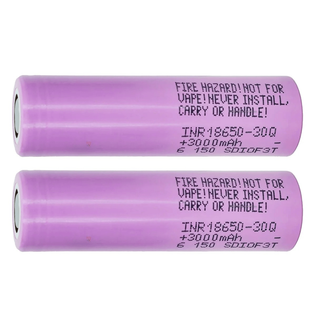 Tavice 30Q 18650 3000mAh 15A 3.6V Li - ion Rechargeable Battery – 2 Pack - Office Catch