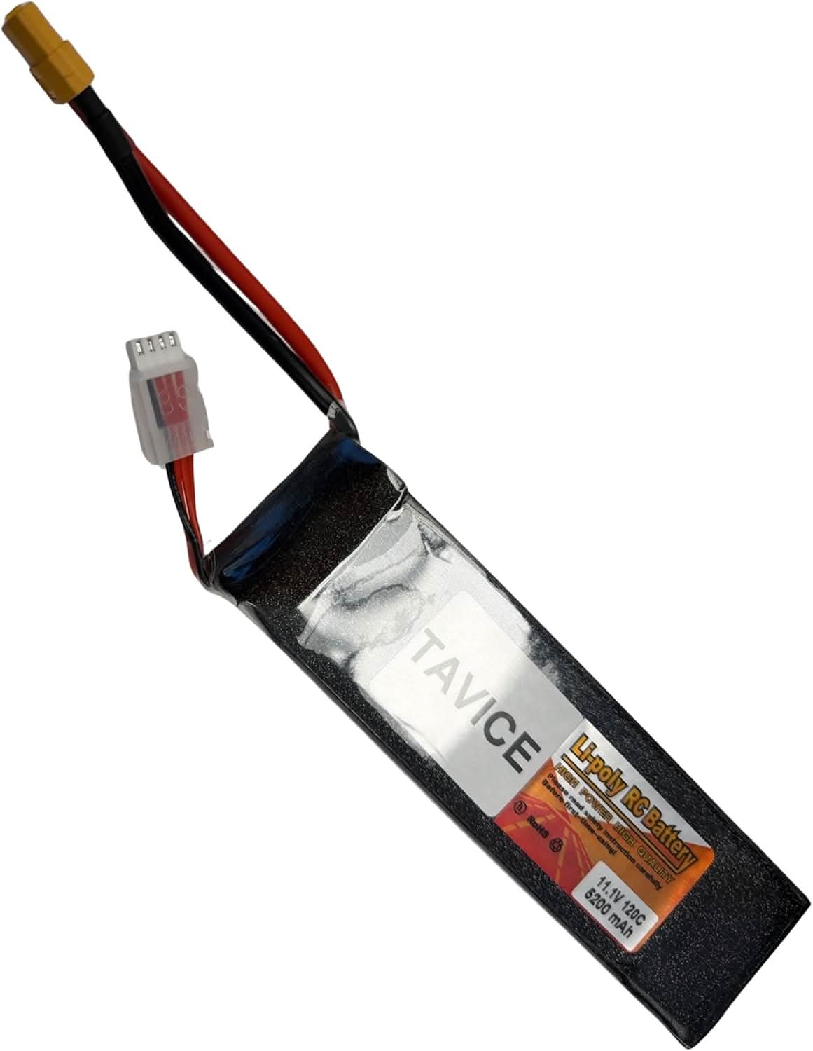TAVICE 3S LiPo Battery 11.1V 5200mAh 120C with XT60 Connector Compatible with RC Car, Helicopter, Airplane & Quadcopter - Office Catch
