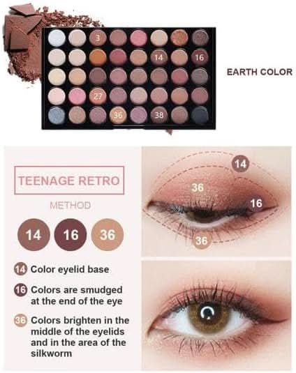 TAVICE 40 - Color Eyeshadow Palette Matte, Shimmer & Metallic Eye Makeup Palette for Long - Lasting, Blendable Looks - Office Catch