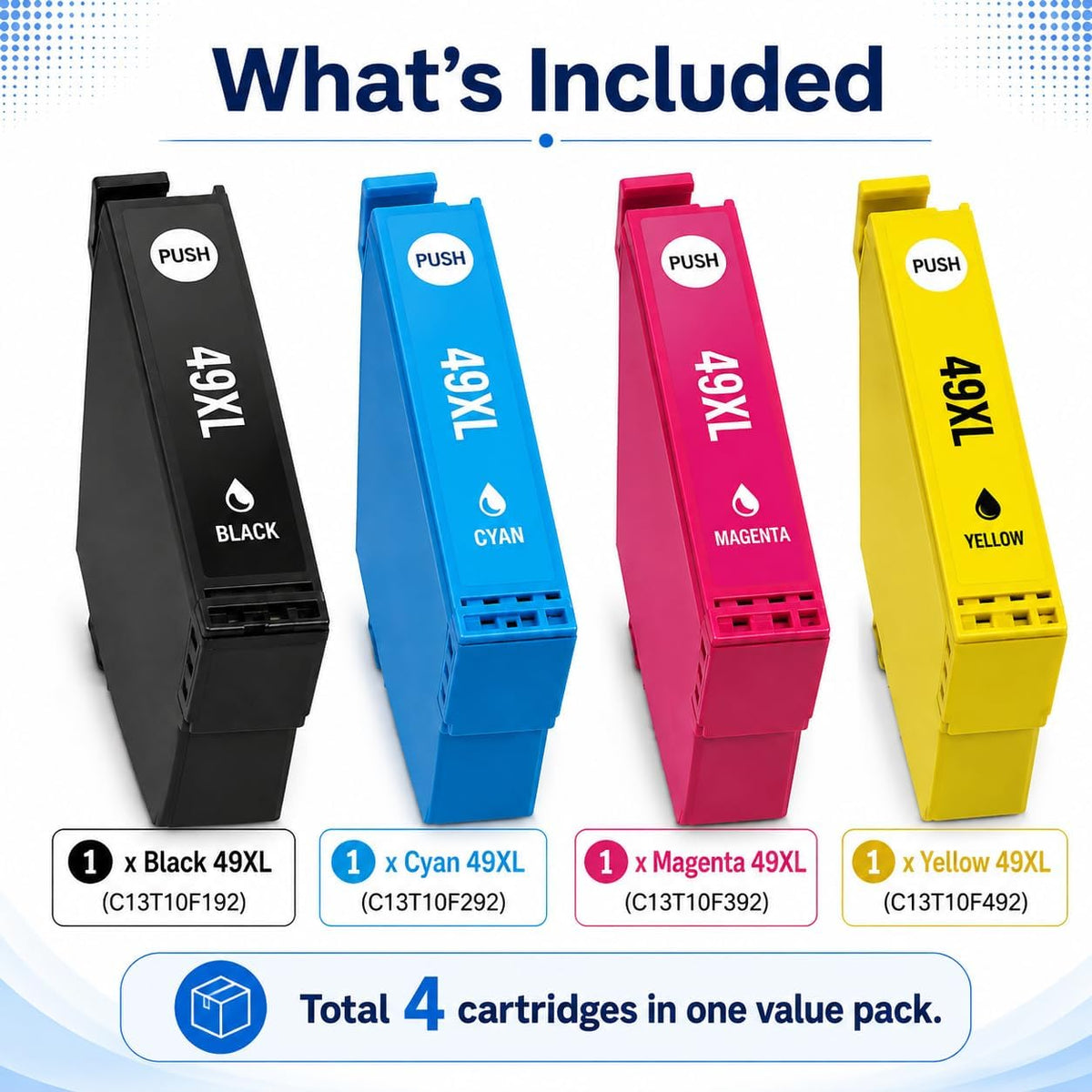 TAVICE 4X 49XL Ink Cartridges Compatible with Epson XP-2205 XP-4205 XP2205 XP4205 - Office Catch
