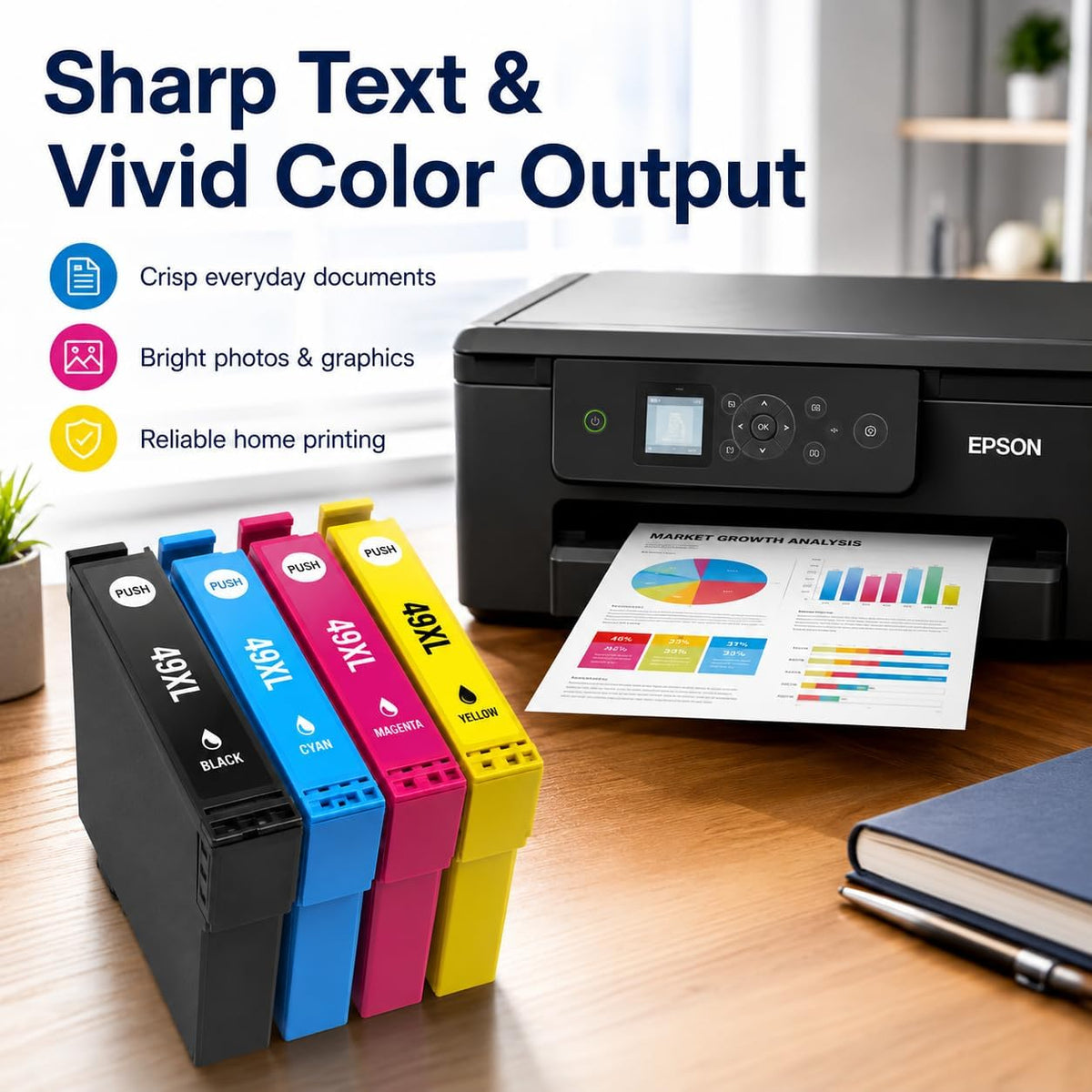 TAVICE 4X 49XL Ink Cartridges Compatible with Epson XP-2205 XP-4205 XP2205 XP4205 - Office Catch