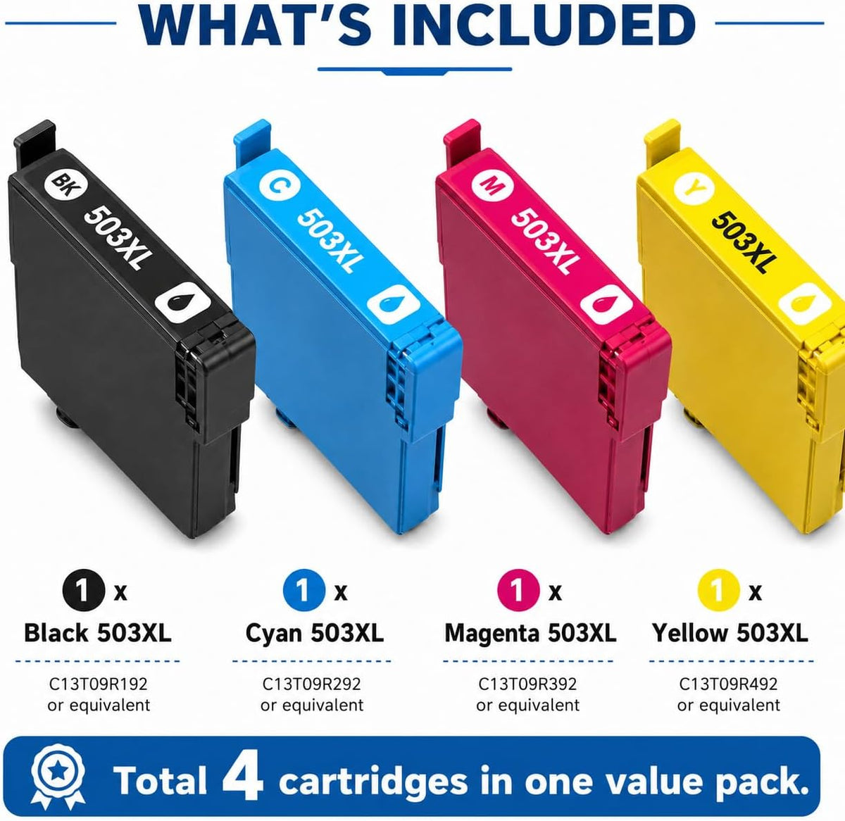 TAVICE 4X 503XL Ink Cartridges Compatible with Epson XP-5200 WF-2960 XP5200 WF2960 - Office Catch