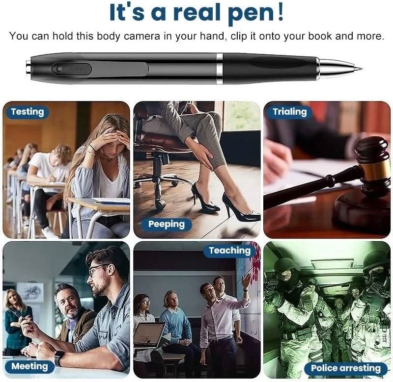 TAVICE 64GB Camera Pen 1080P HD Portable Hidden Camera for Video & Photos, Loop Recording, Long Battery Life, Office & Business Use - Office Catch