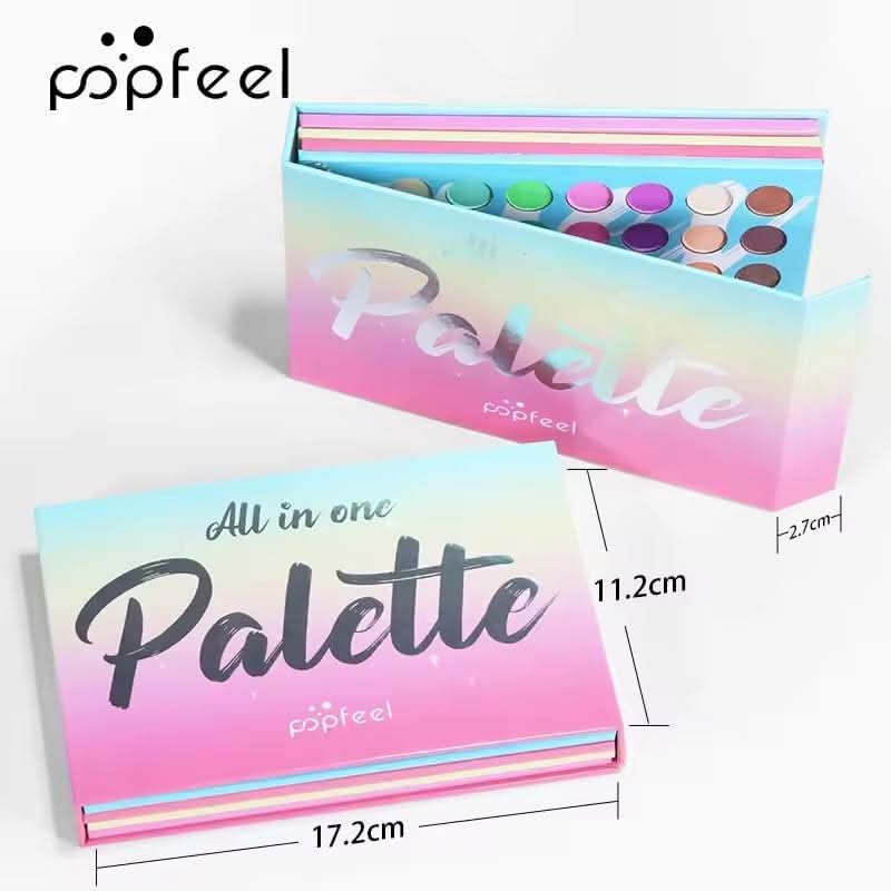 TAVICE All - in - One Makeup Palette Set Highly Pigmented Glitter & Matte Eyeshadow, Blush, Lip Gloss & Concealer Cosmetic Palette - Office Catch